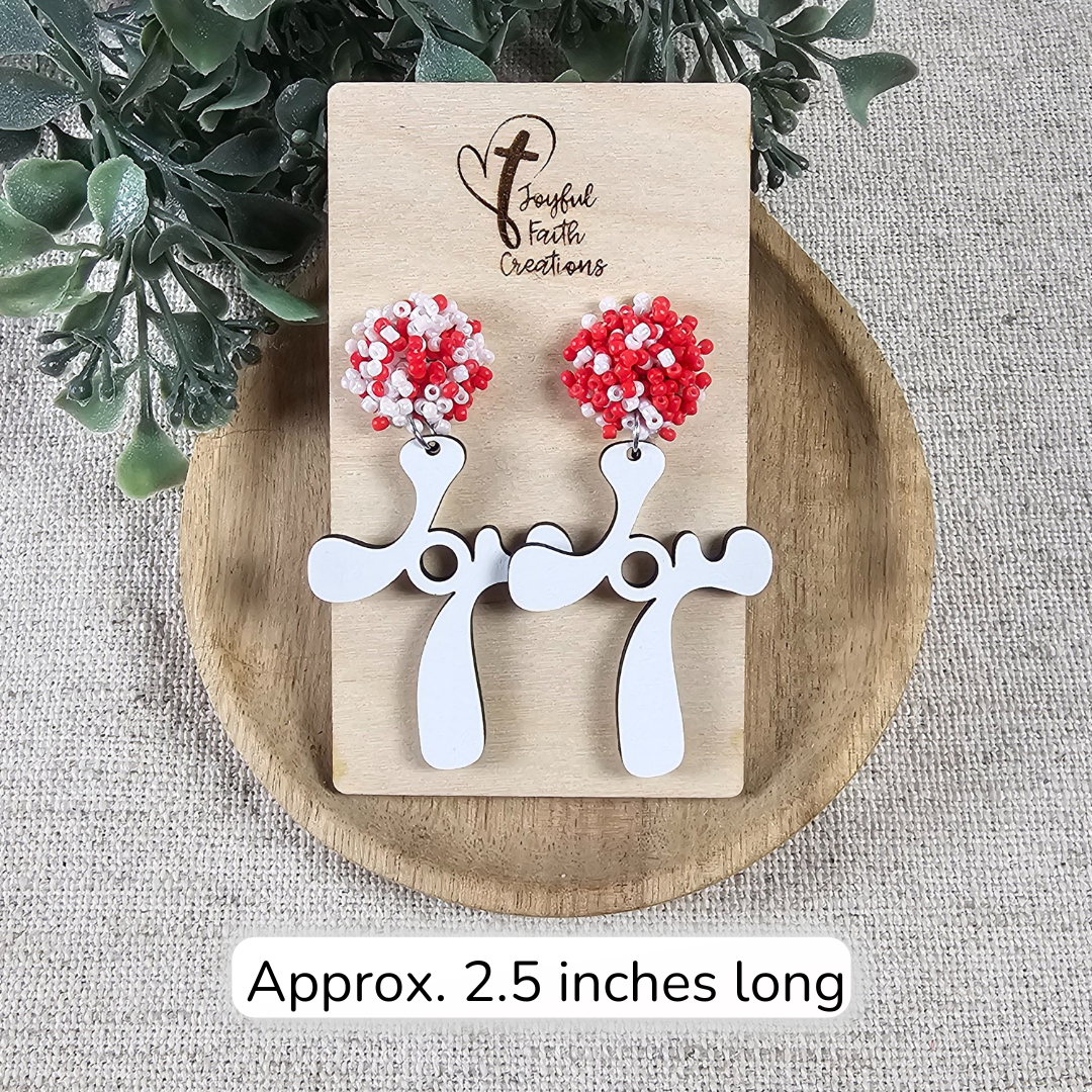 Joy Seed Bead Stud Earrings