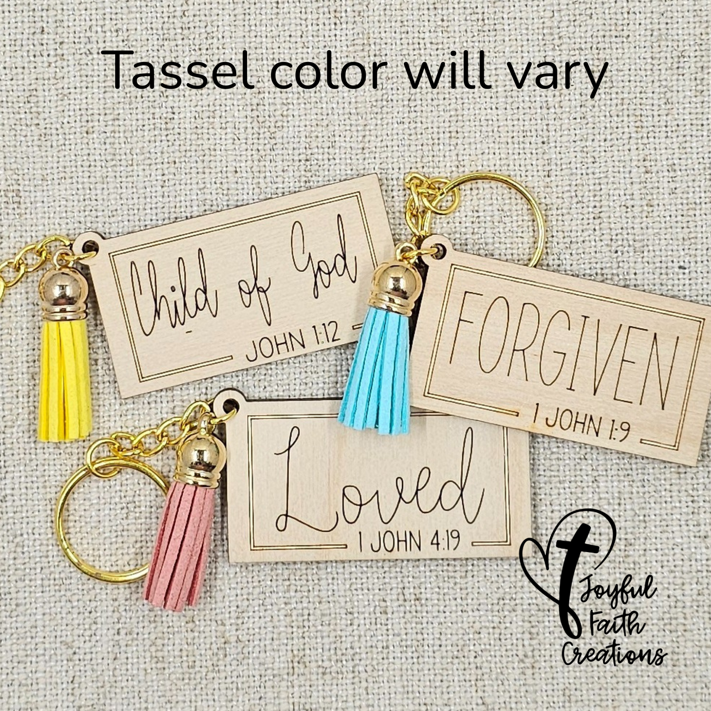 God's Promises Keychains-Gold Hardware-Tassels May Vary