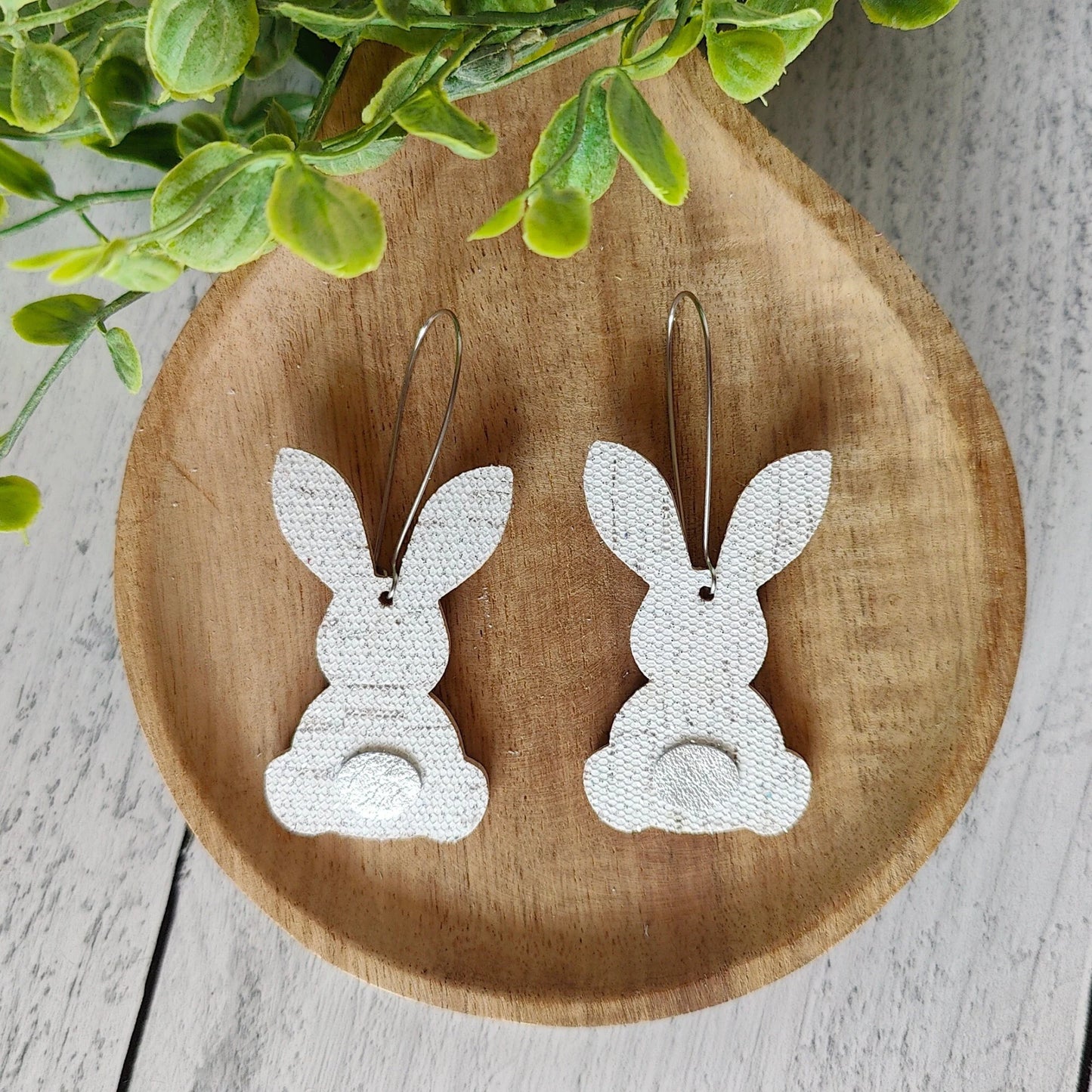White Bunny Earrings