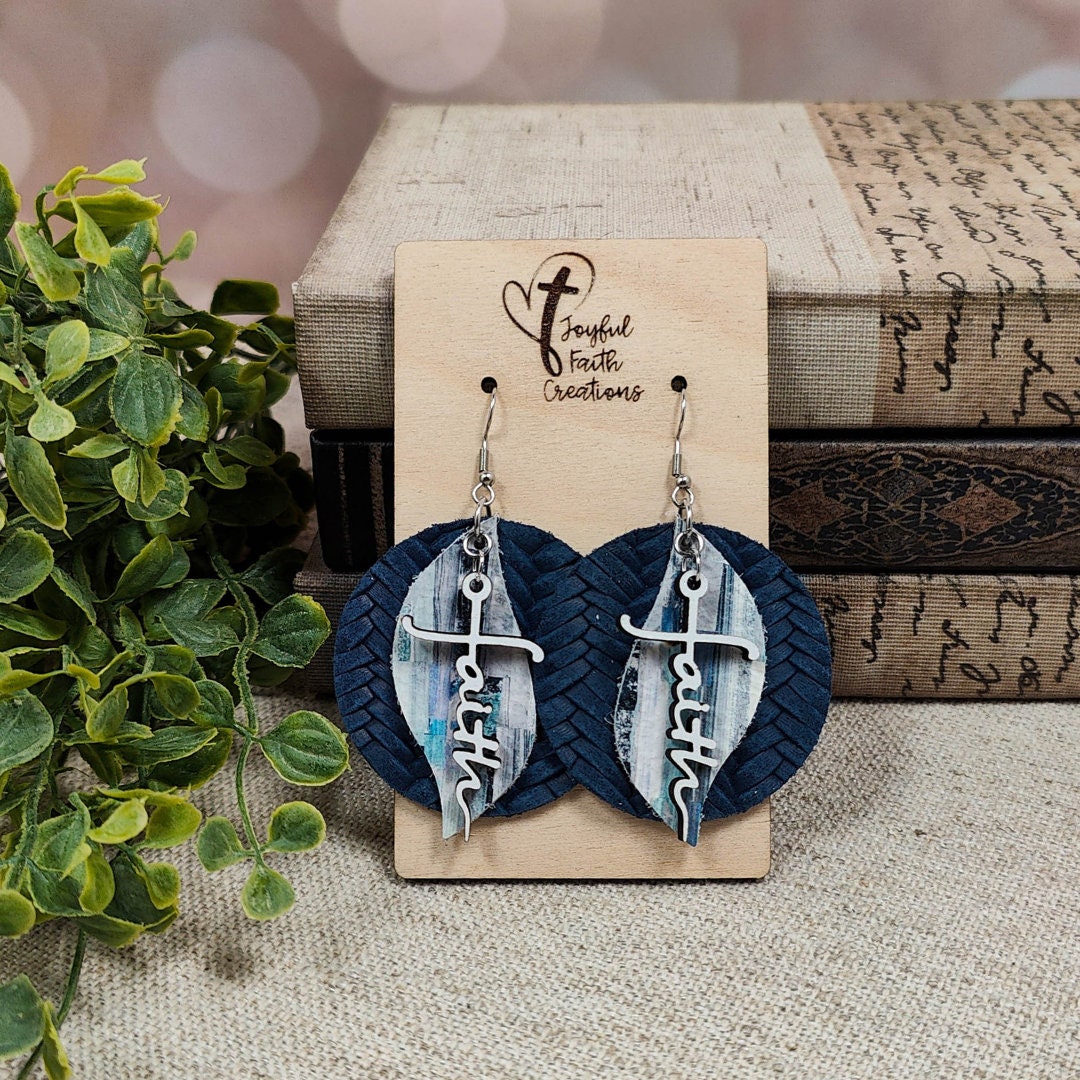 Faith Blue and White Circles