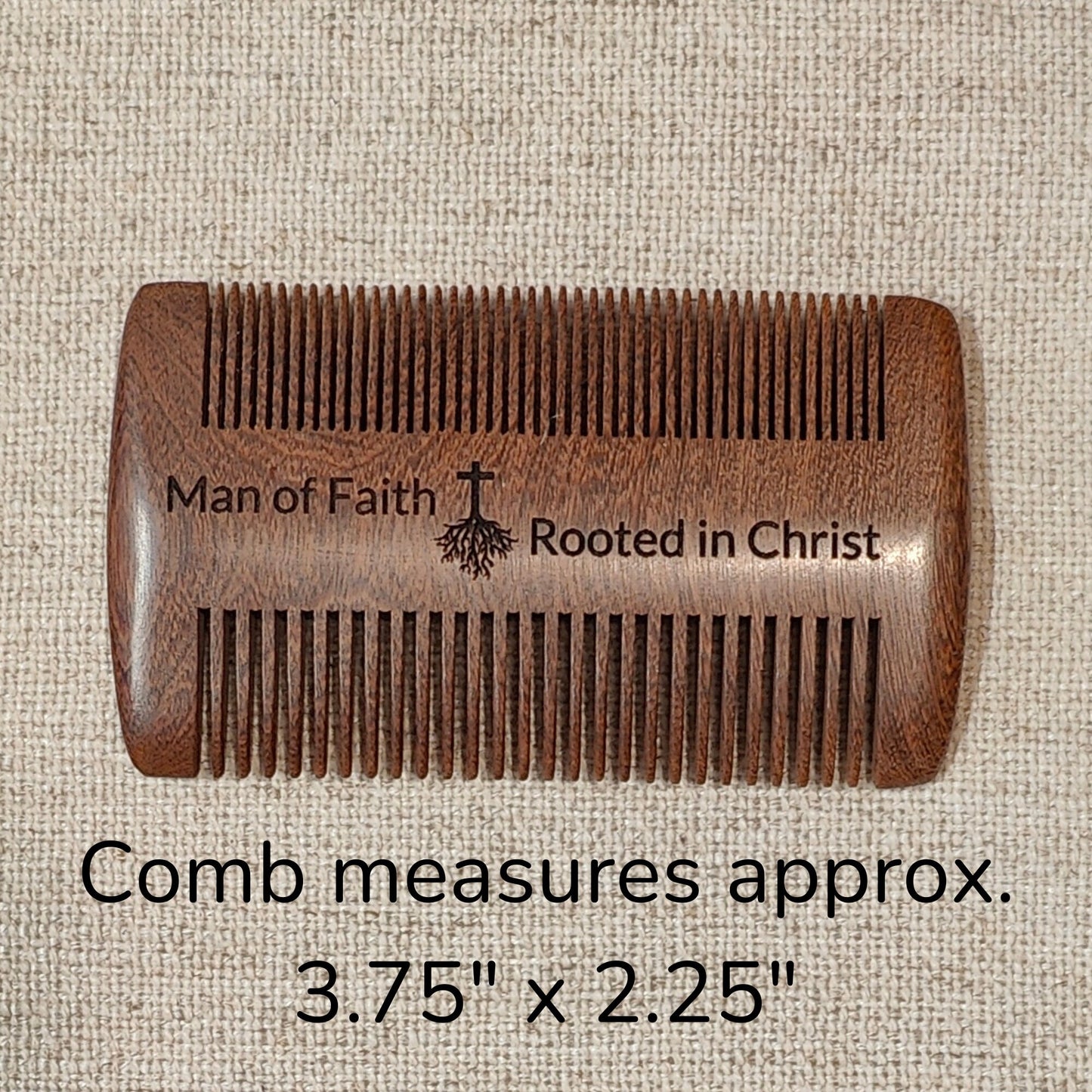 beard comb wood, man of faith, rooted in Christ, Christian gifts for men, Fathers day gift from kids, from wife, for dad, for grandpa
