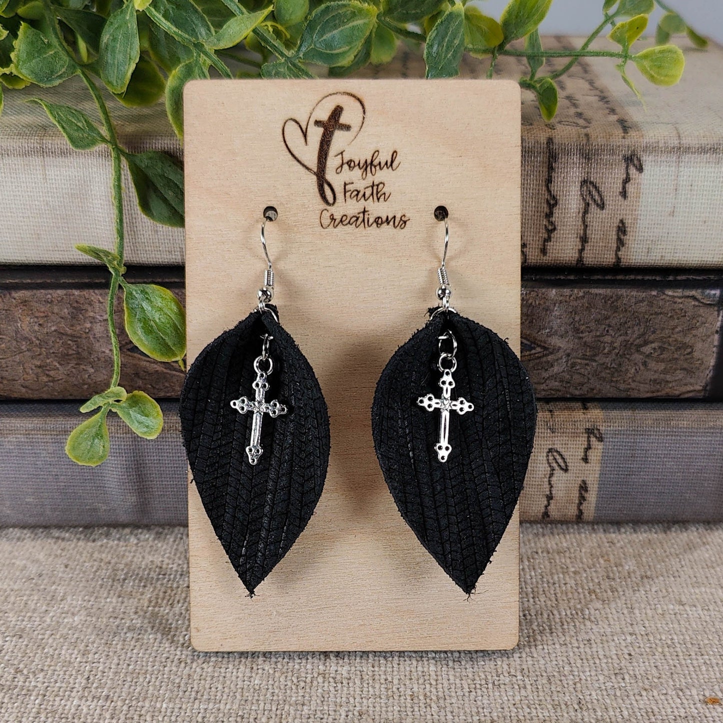 black cross earrings, Christmas gifts for mom, stocking stuffers for teens, gift exchange gifts for women, for bestfriend, for sister,
