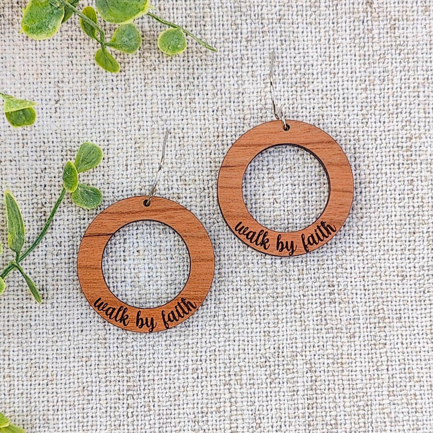 walk by faith earrings, Christian gifts for women, Easter earrings, birthday gift for sister, for daughter, baptism gift for teenage girl