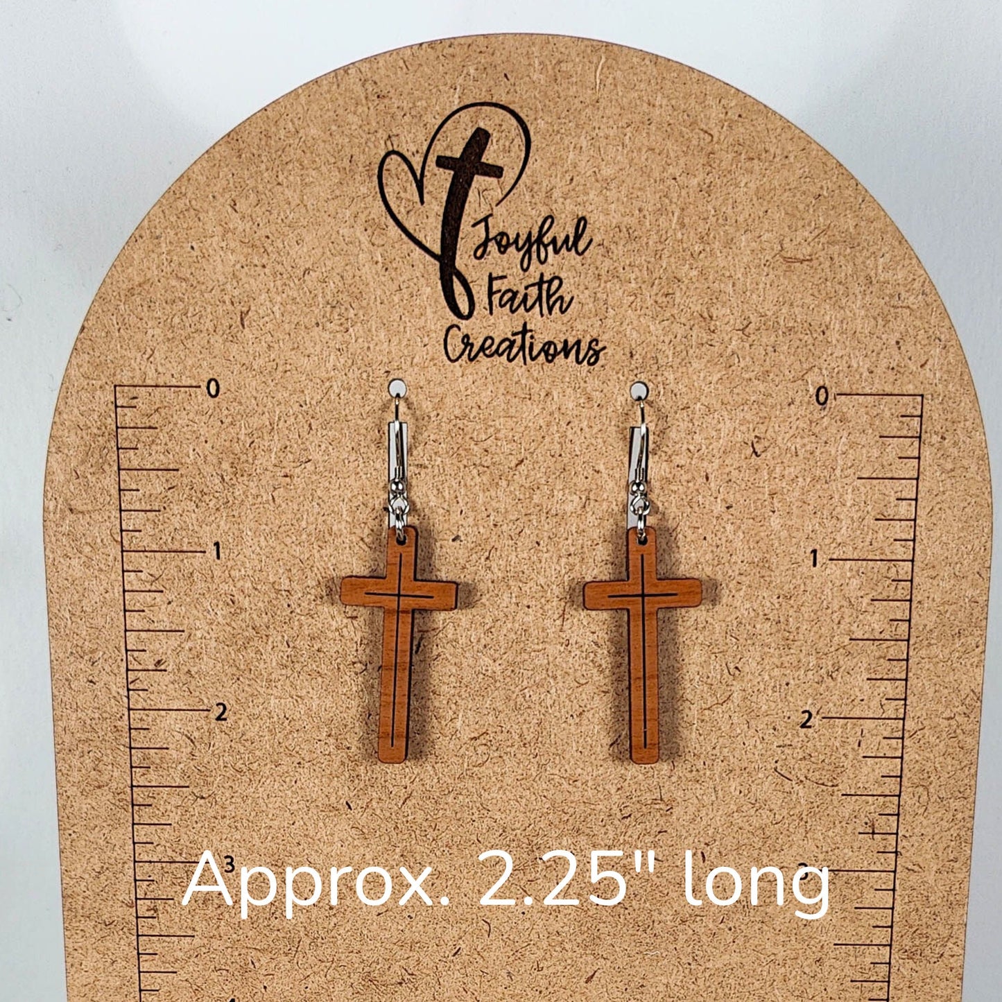 wood cross earrings dangle, Easter earrings for women, religious gifts for her, Easter gifts for teens, for daughter, faith earrings