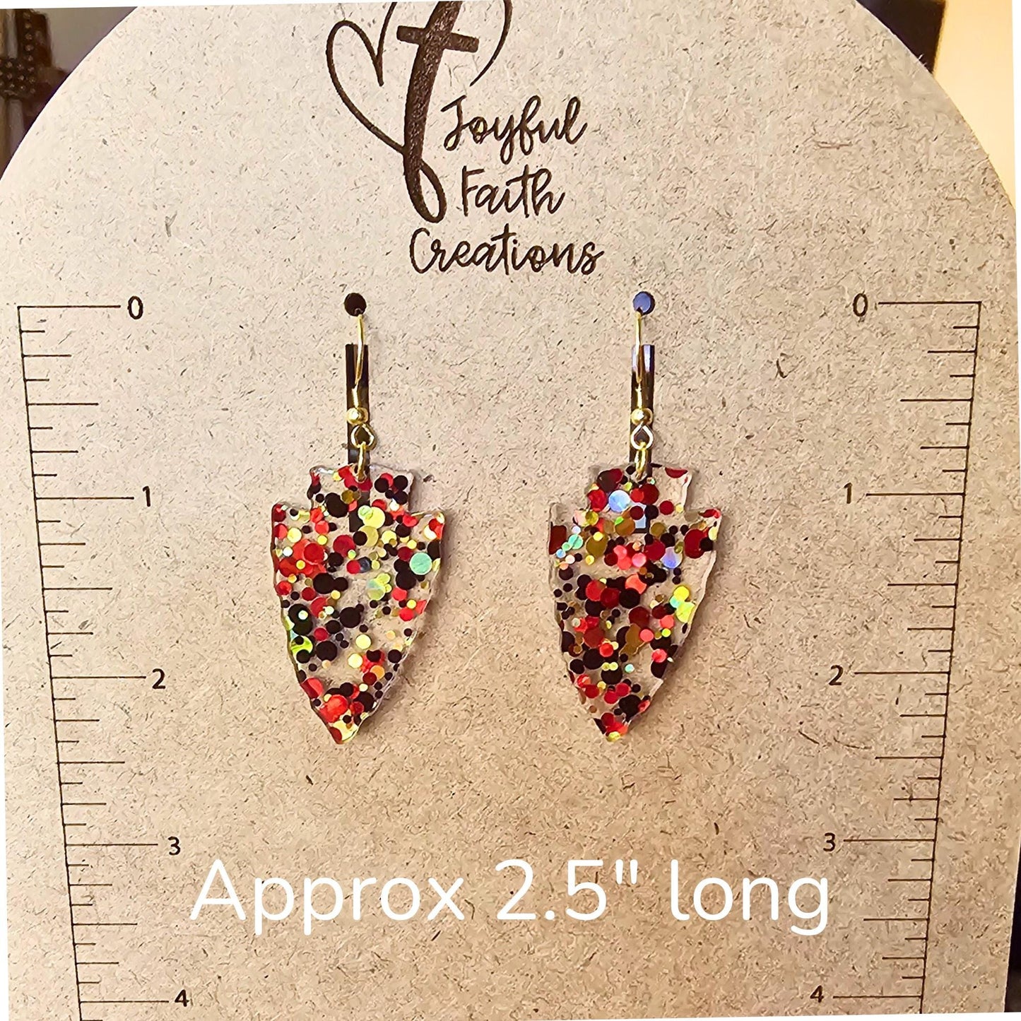Arrowhead Glitter Acrylic Earrings