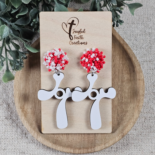 Joy Seed Bead Stud Earrings