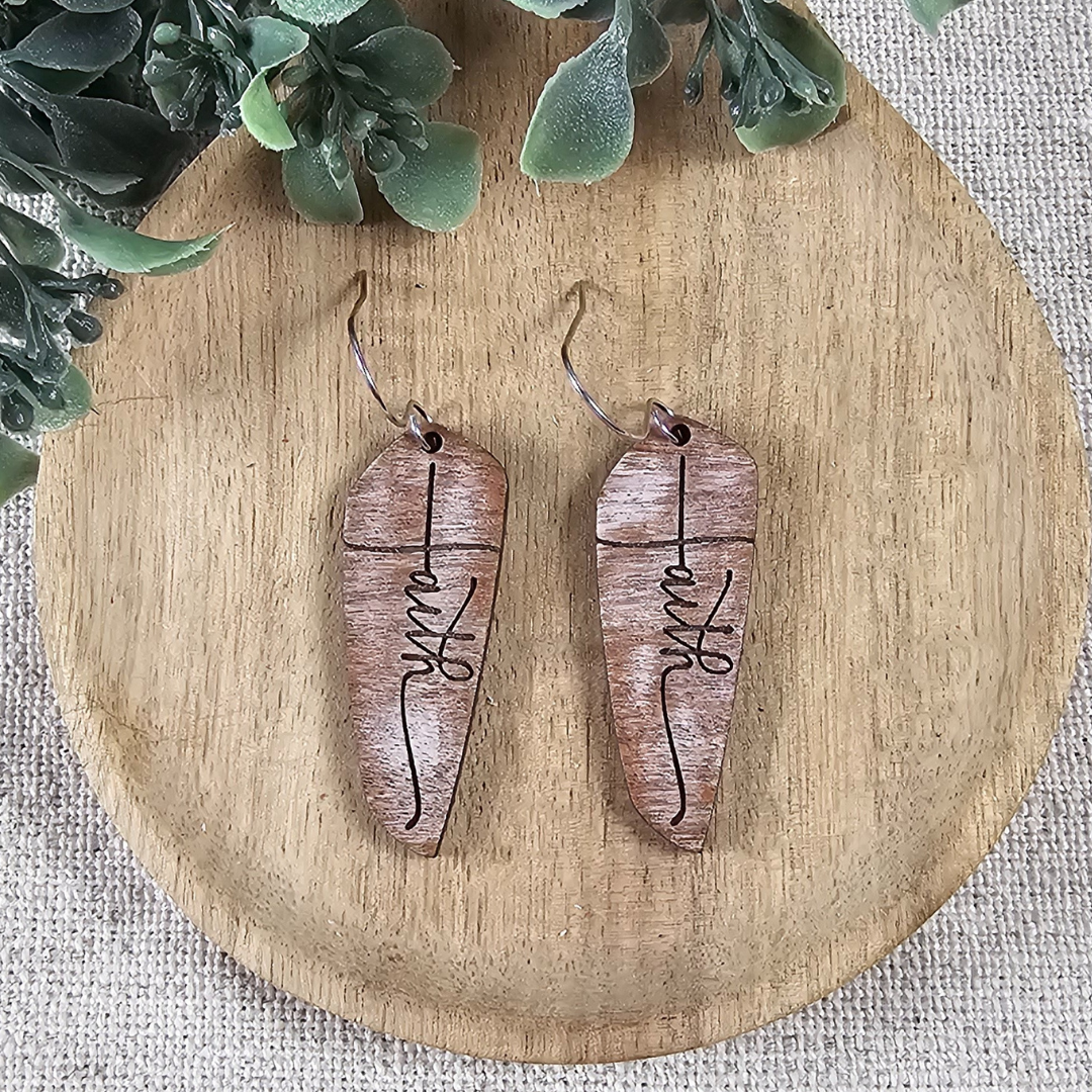 Faith Distressed Earrings