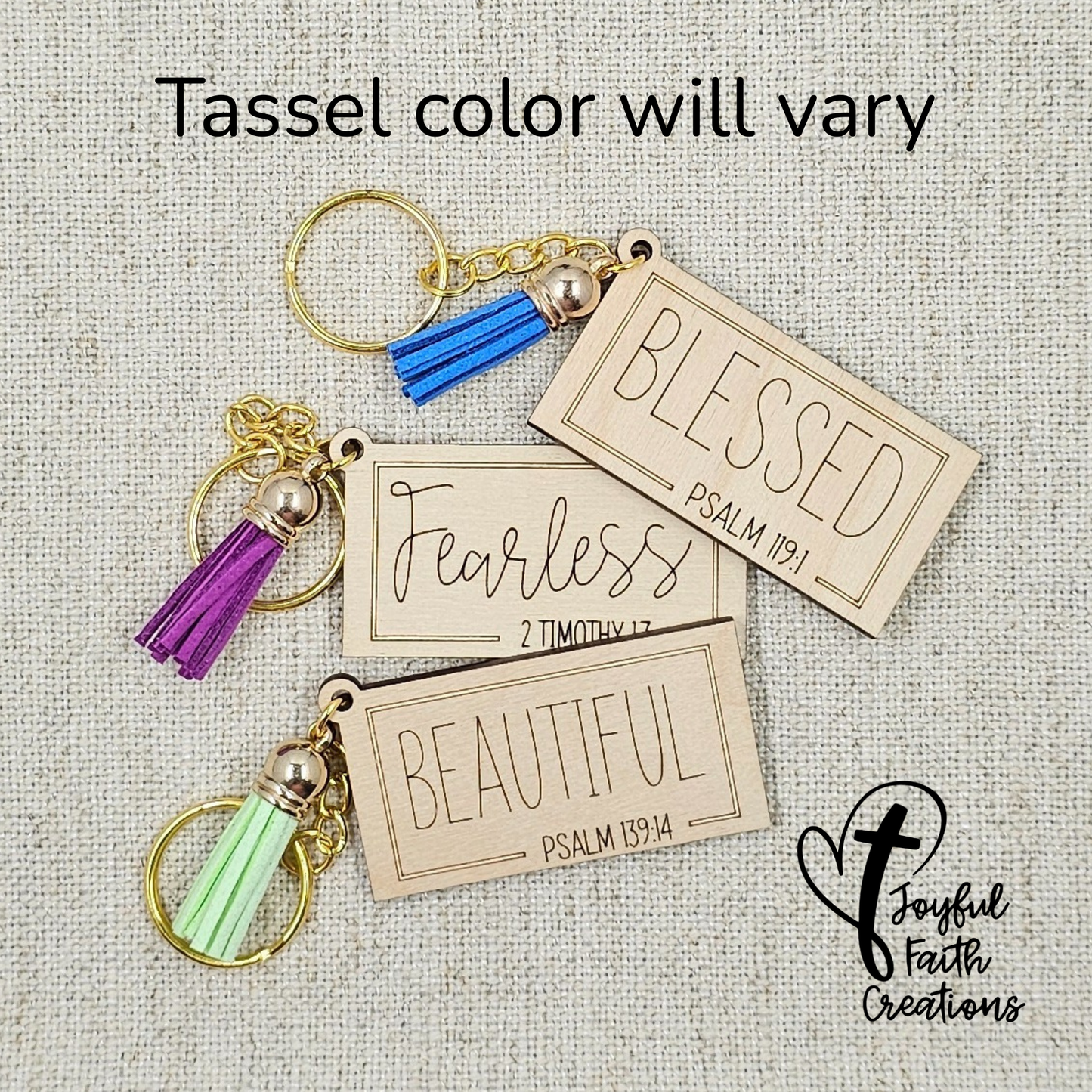 God's Promises Keychains-Gold Hardware-Tassels May Vary