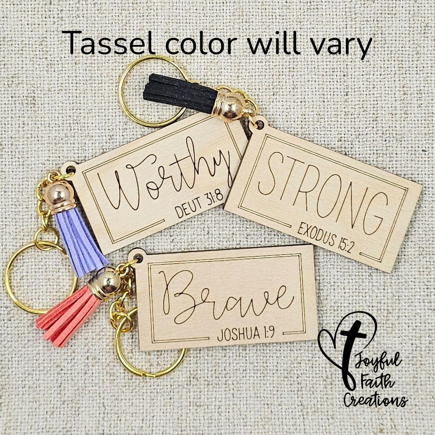 God's Promises Keychains-Gold Hardware-Tassels May Vary