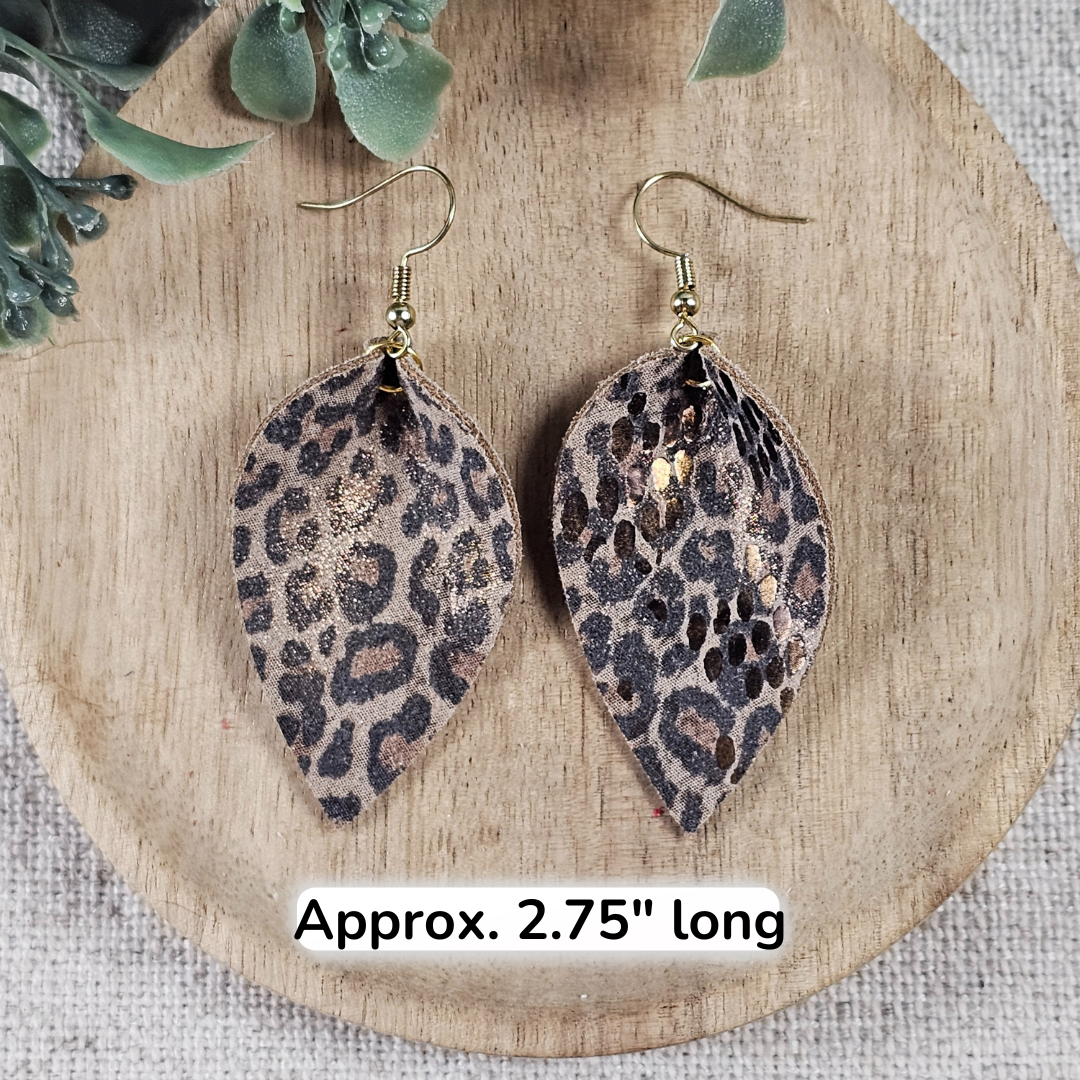 Leopard Pinched Petals with Metallic Accents