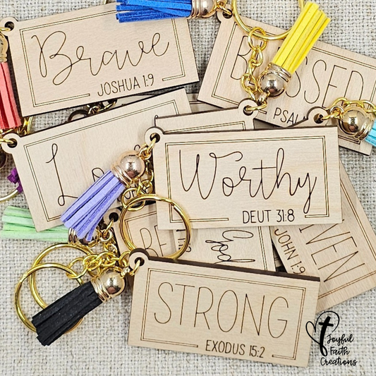 God's Promises Keychains-Gold Hardware-Tassels May Vary