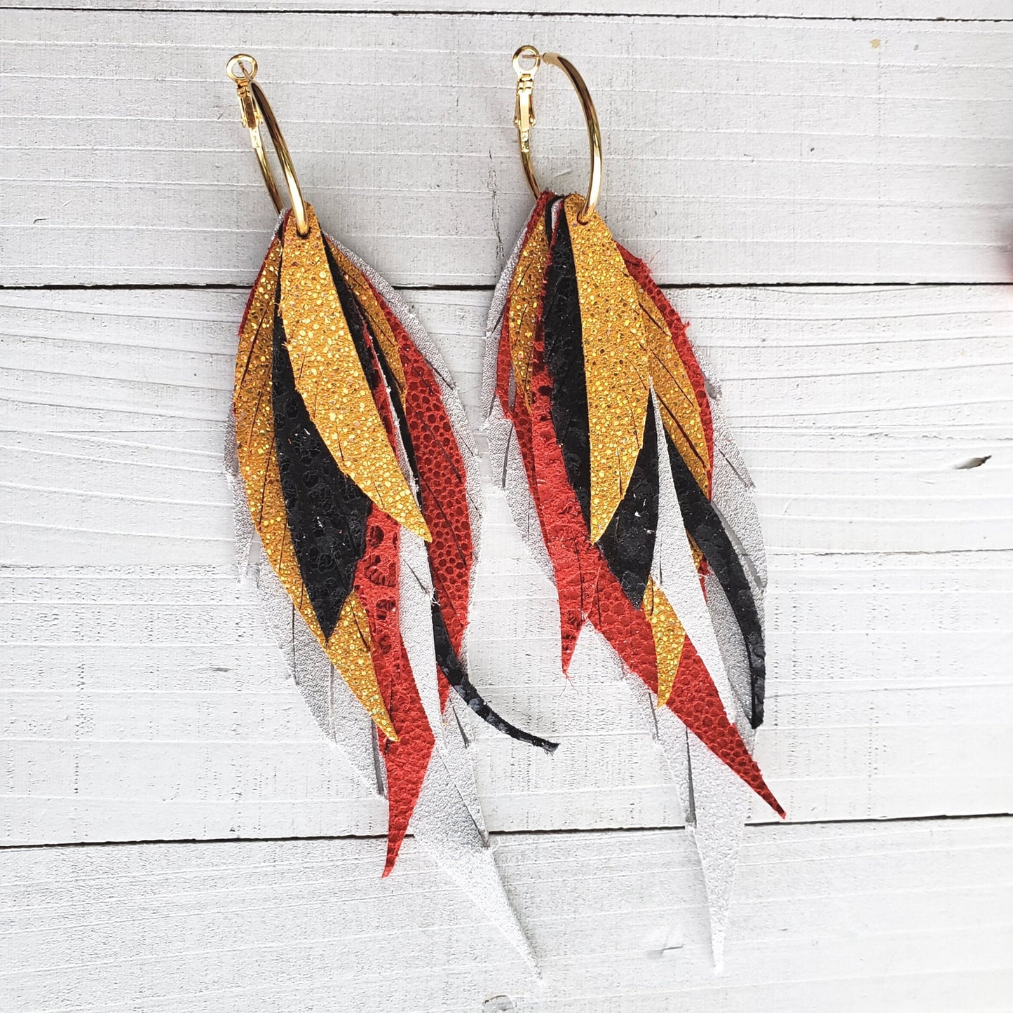 KC Feather Hoop Earrings