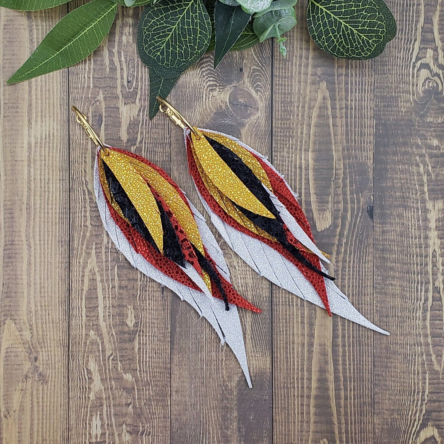 KC Feather Hoop Earrings