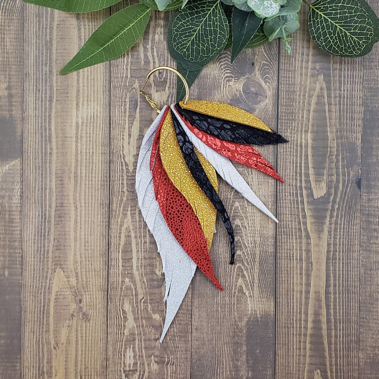 KC Feather Hoop Earrings