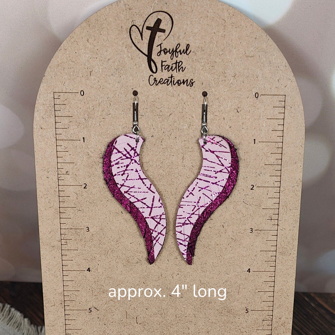 Pink Sparkle Angel Wings