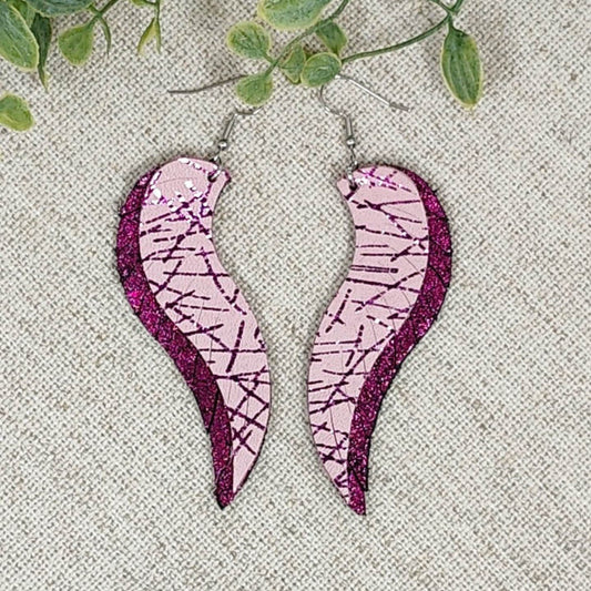 Pink Sparkle Angel Wings