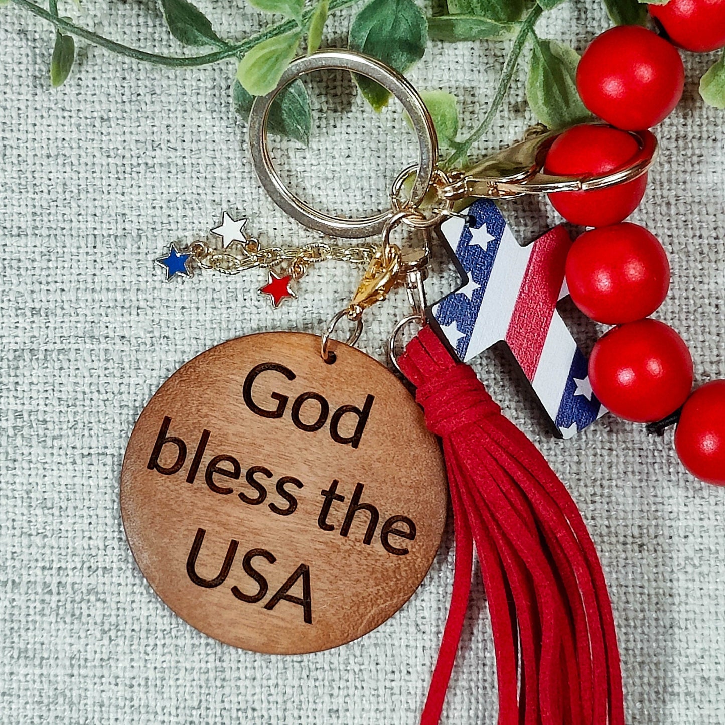 God Bless the USA Wristlet