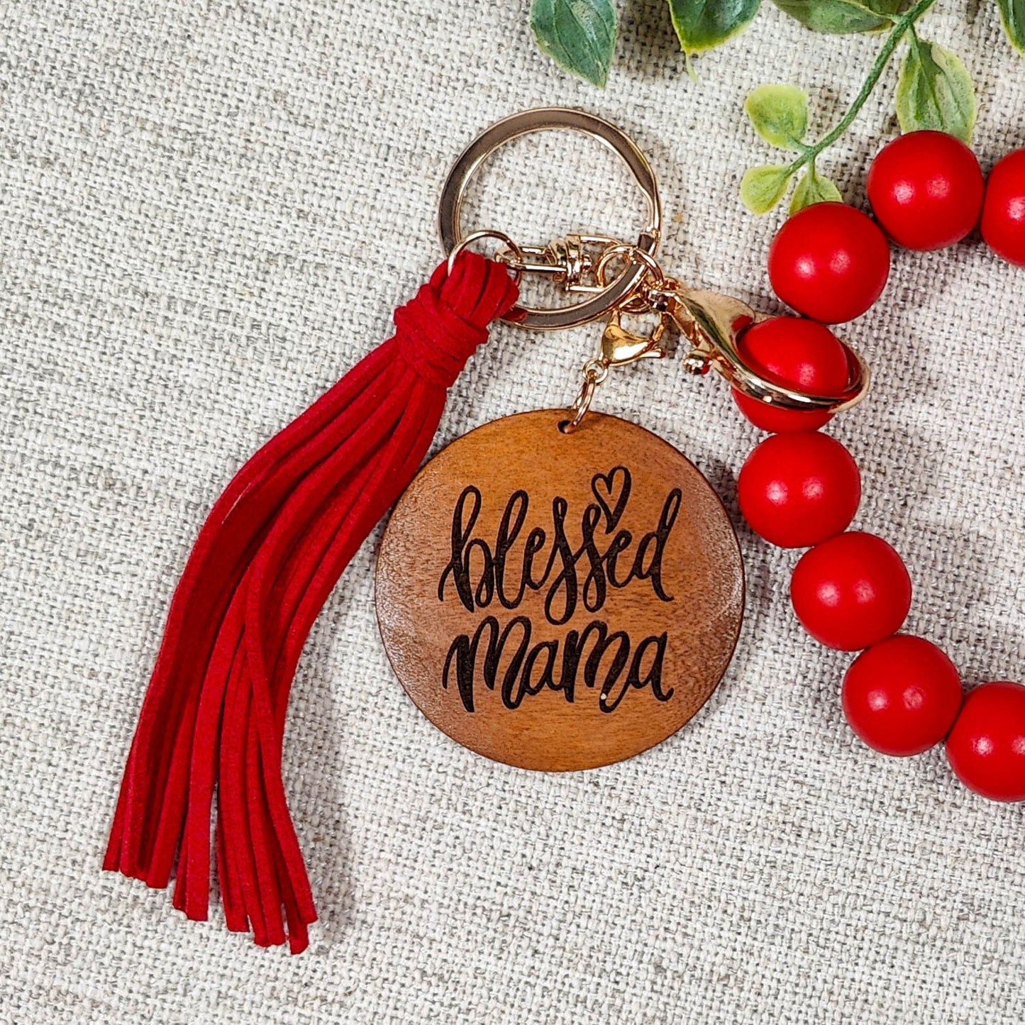 Blessed mama keychain, faith keychain, Christmas gift for mom from son, stocking stuffers for her, birthday  gift for wife, for best friend