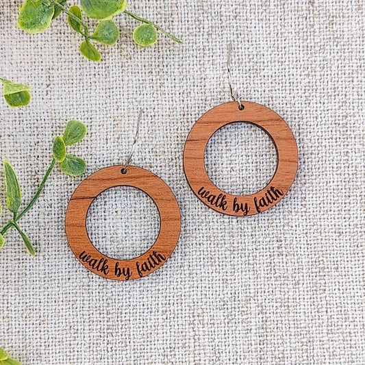 walk by faith earrings, Christian gifts for women, Easter earrings, birthday gift for sister, for daughter, baptism gift for teenage girl