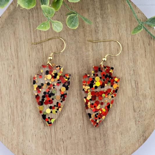 Arrowhead Glitter Acrylic Earrings