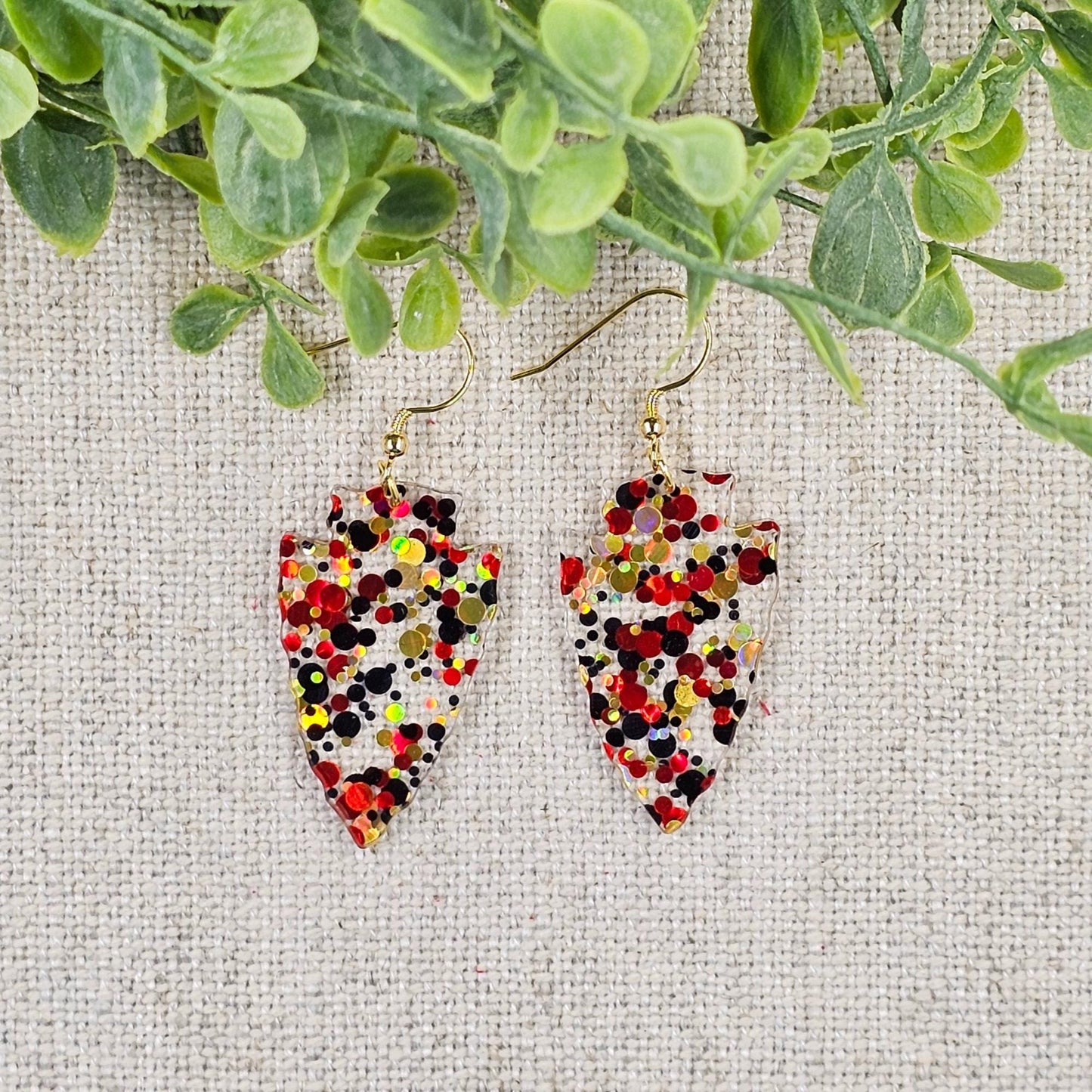 Arrowhead Glitter Acrylic Earrings