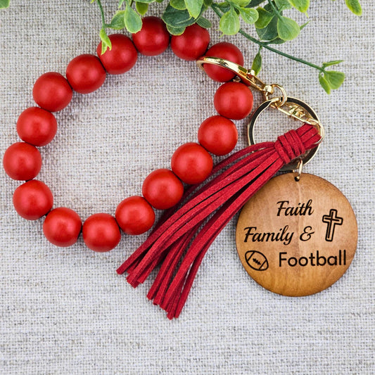 Faith, Family and Football Wristlet